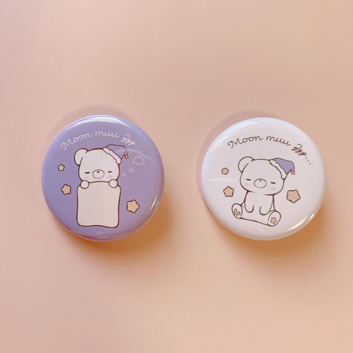 おねむなくまちゃんな缶バッジセット イラスト Moon muu Zzz 通販