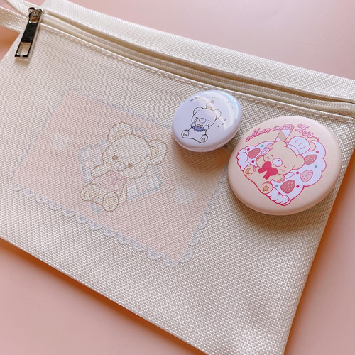 おねむなくまちゃんな缶バッジセット イラスト Moon muu Zzz 通販