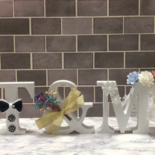 ⁺˳✧༚ウェディングイニシャルオブジェ˚✧₊⁎結婚記念日入り可能 ⁺˳✧༚ウェディングイニシャルオブジェ˚✧₊⁎結婚記念日入り可能