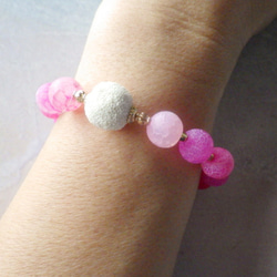 Hot Pink Dragon Agate Aroma Bracelet ✳︎ アロマブレスレット☆ピンク✳︎10mm 3枚目の画像