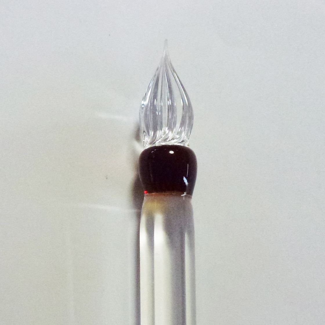 Color Hexagon ガラスペン　アンバー (琥珀) + ペンレストCS