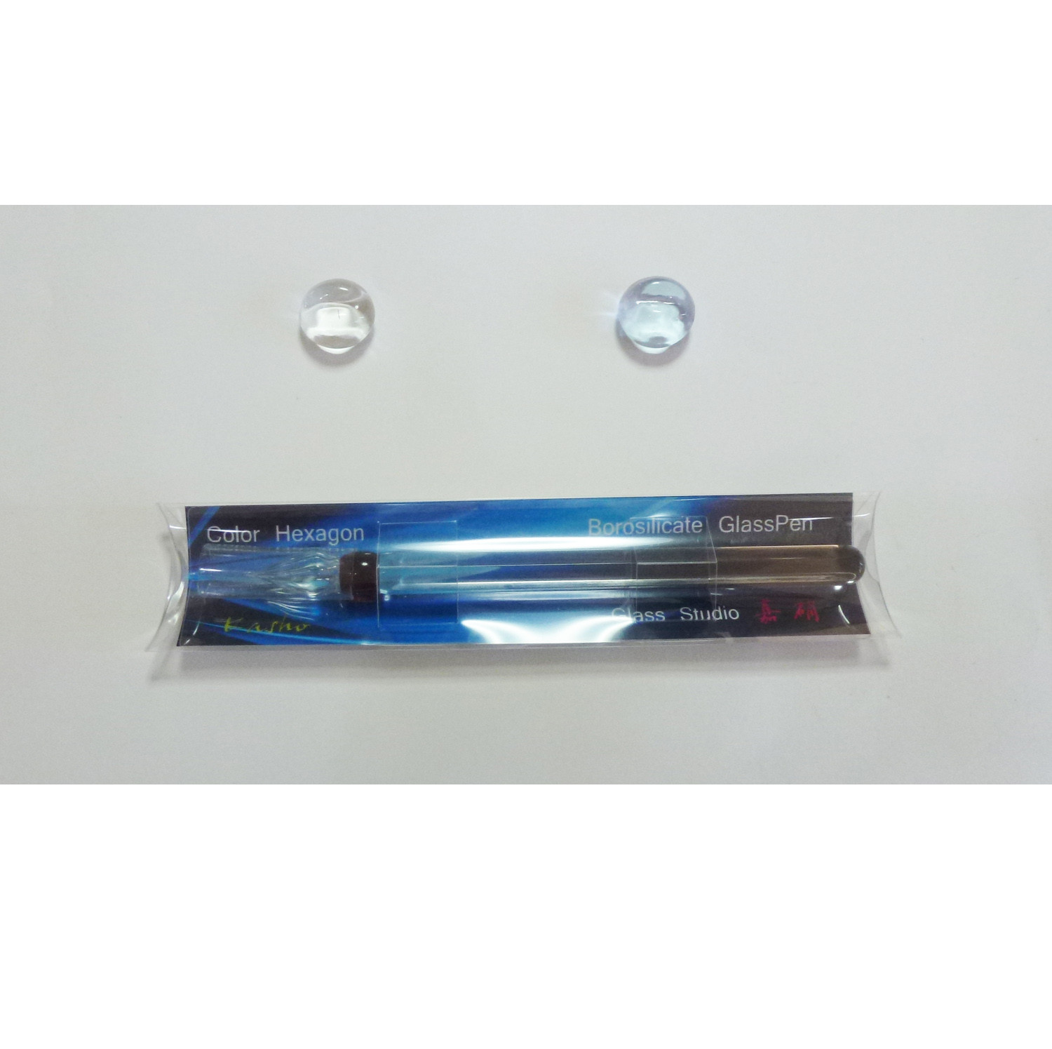 Color Hexagon ガラスペン　アンバー (琥珀) + ペンレストCS