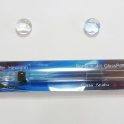 Color Hexagon ガラスペン　グラスグリーン + ペンレストCS 1枚目の画像