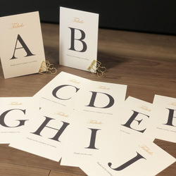 【結婚式】テーブルナンバー　5枚　ゲストテーブル　アルファベット 1枚目の画像