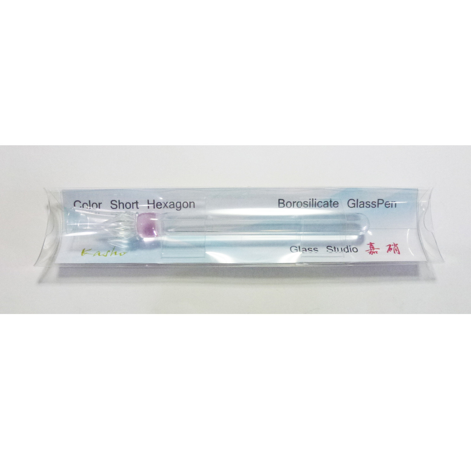 Color Short Hexagon ガラスペン　ライトピンク
