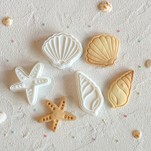 貝殻】〈Sサイズ〉シェル ミニ クッキー型3点セット/かわいい