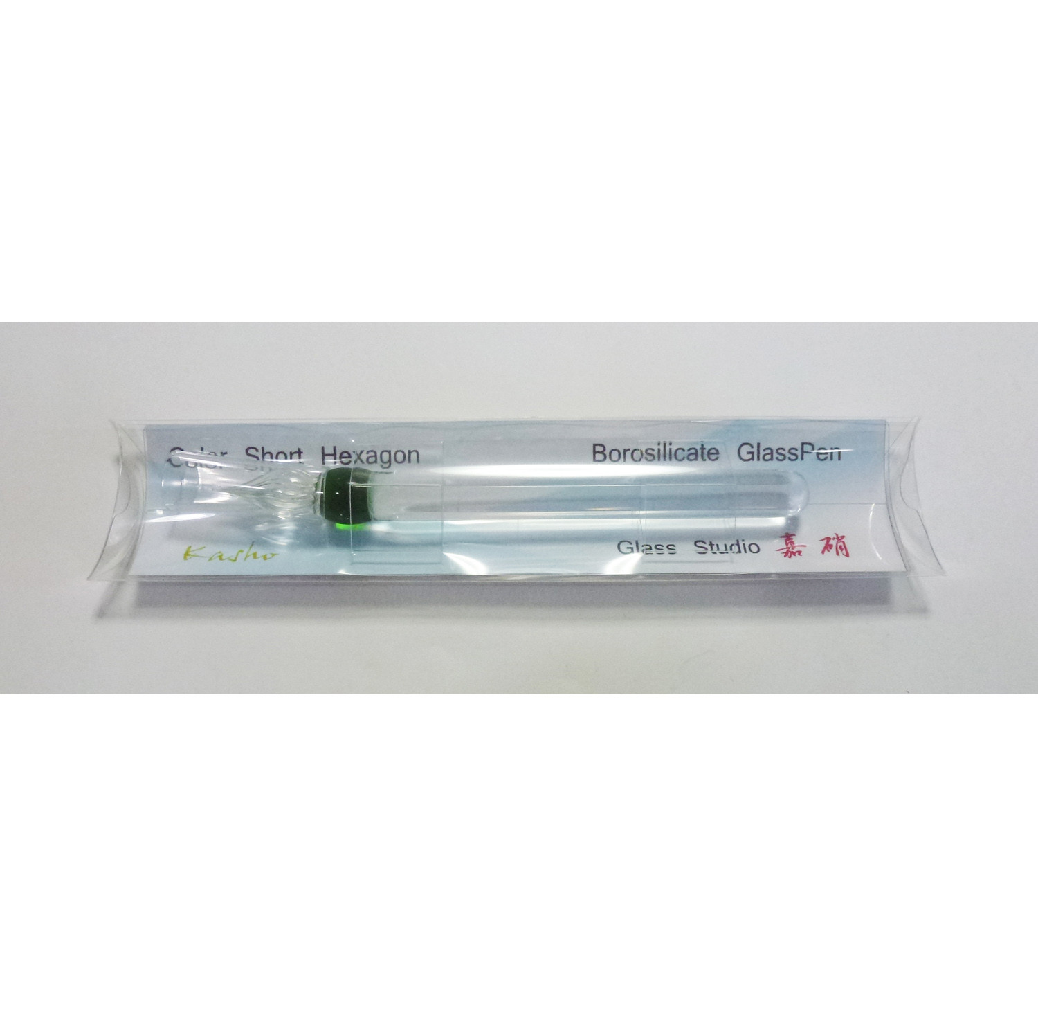Color Short Hexagon ガラスペン　グラスグリーン