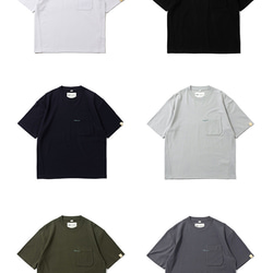 TMCAZ PocketTee 【オリーブグリーン】 オーバーサイズ 半袖 ダブルポケット Tシャツ 綿100% 10枚目の画像