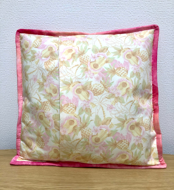 Hawaiianquilt Anthurium pink クッションカバー 5枚目の画像