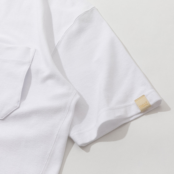 TMCAZ PocketTee [ホワイト] オーバーサイズ 半袖 ダブルポケット Tシャツ 綿100% 8枚目の画像