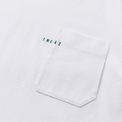 TMCAZ PocketTee [ホワイト] オーバーサイズ 半袖 ダブルポケット Tシャツ 綿100% 4枚目の画像
