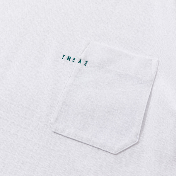 TMCAZ PocketTee [ホワイト] オーバーサイズ 半袖 ダブルポケット Tシャツ 綿100% 4枚目の画像