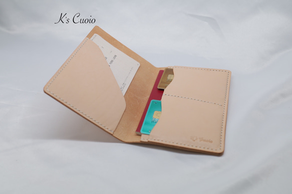 ヌメ革 パスポートケース TypeII【送料無料】 2枚目の画像