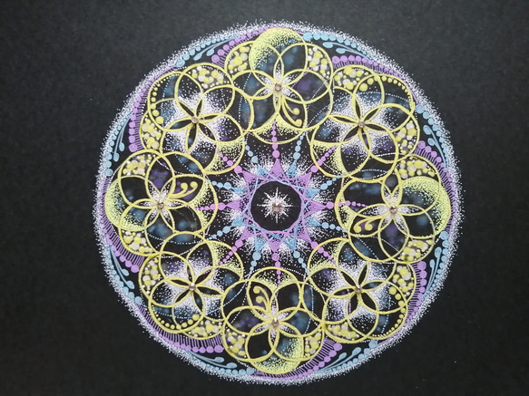 点描曼荼羅アート【大天使ミカエル】 絵画 Prism rose 通販 14228305