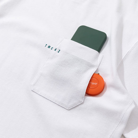 TMCAZ PocketTee [黑色] 廓形短袖雙層口袋T恤 100%棉 第16張的照片