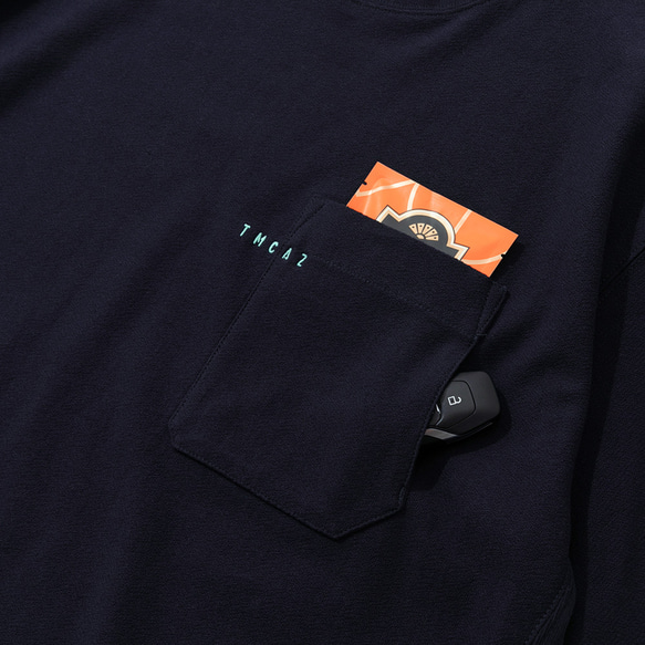 TMCAZ PocketTee [ブラック] オーバーサイズ 半袖 ダブルポケット Tシャツ 綿100% 17枚目の画像