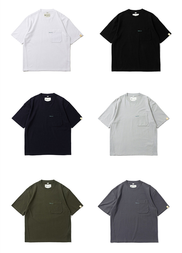 TMCAZ PocketTee [藏青色] 廓形短袖雙層口袋T恤 100%棉 第10張的照片