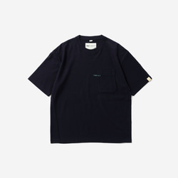 TMCAZ PocketTee【ネイビー】オーバーサイズ半袖ダブルポケットTシャツ綿100％ 2枚目の画像