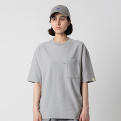 TMCAZ PocketTee [炭灰色] 廓形短袖雙層口袋T恤 100%棉 第13張的照片