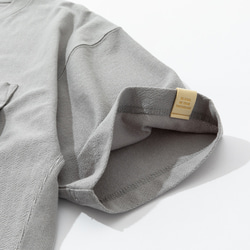TMCAZ PocketTee [淺灰色] 廓形短袖雙層口袋T恤 100%棉 第9張的照片