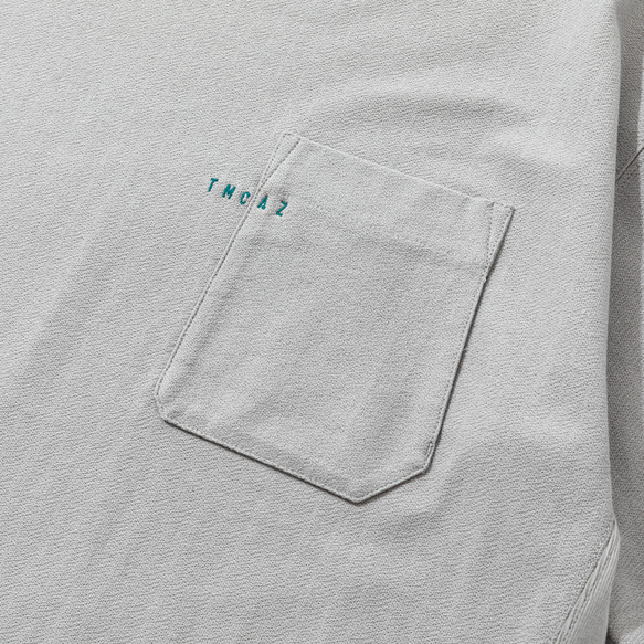 TMCAZ PocketTee [淺灰色] 廓形短袖雙層口袋T恤 100%棉 第4張的照片
