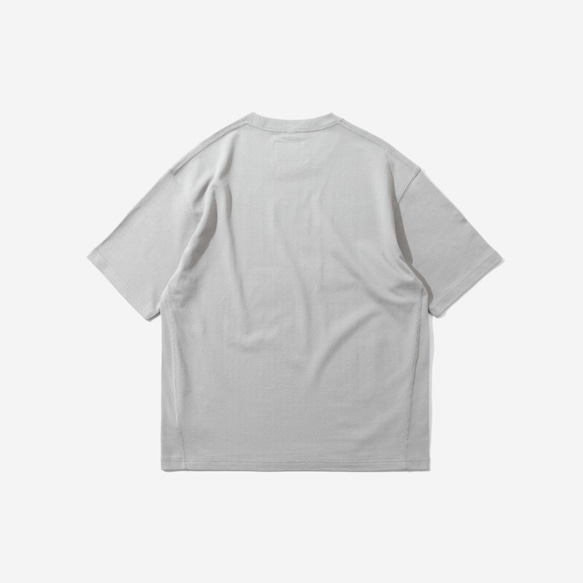 TMCAZ PocketTee [淺灰色] 廓形短袖雙層口袋T恤 100%棉 第3張的照片