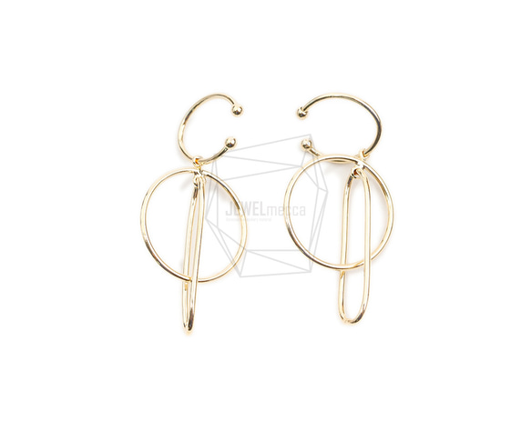 ERG-2125-G【2個入り】ラウンドイヤーカフ/Round Earcuffs Earrings 1枚目の画像