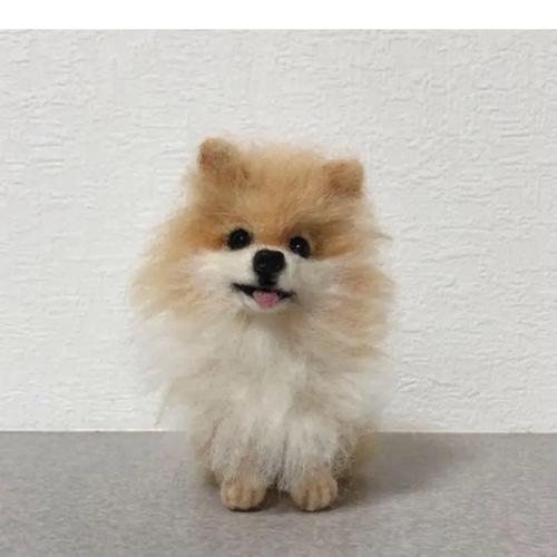 羊毛フェルト ポメラニアンちゃん　オレンジ色　パピーちゃん Yahoo!オークション - ぴのきち 5.3cmのちびポメちゃん 羊毛