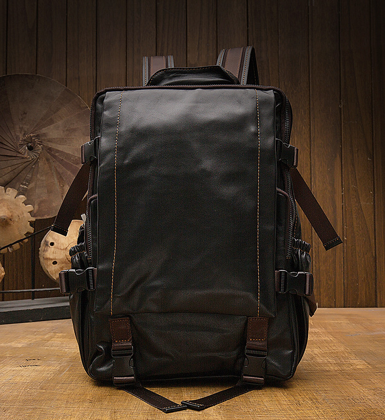 植物タンニン鞣し本革リュック 大容量バックパック