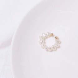 マスクチェーンやネックレスに変身！3way パールの眼鏡チェーン(約50cm