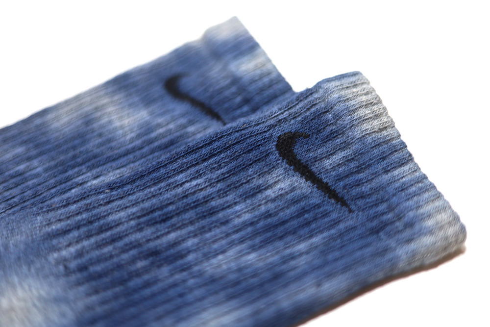 ムラ染めソックス/タイダイ染め/靴下/レディース/ネイビー