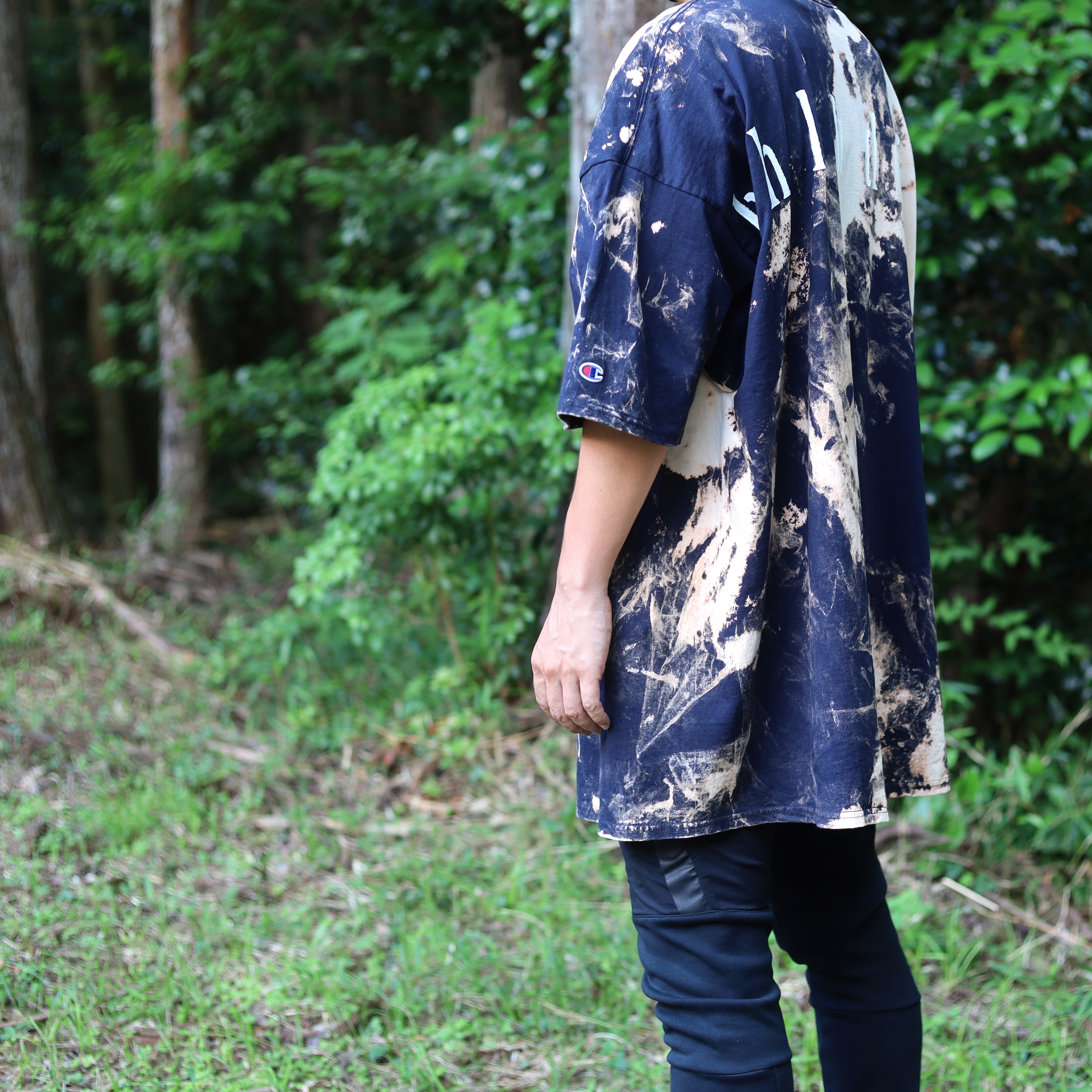 bhkbdflAオーバーサイズTシャツ/ユニセックス/タイダイ染め/ビグシルエット/マタニティー/ペア