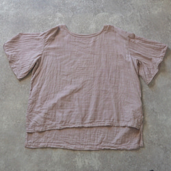“夏日福袋”喇叭袖薄紗T卹/粉米色+氣球褲/米白色 第8張的照片