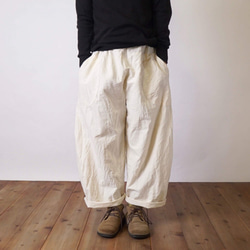 “夏日福袋”喇叭袖薄紗T卹/粉米色+氣球褲/米白色 第12張的照片