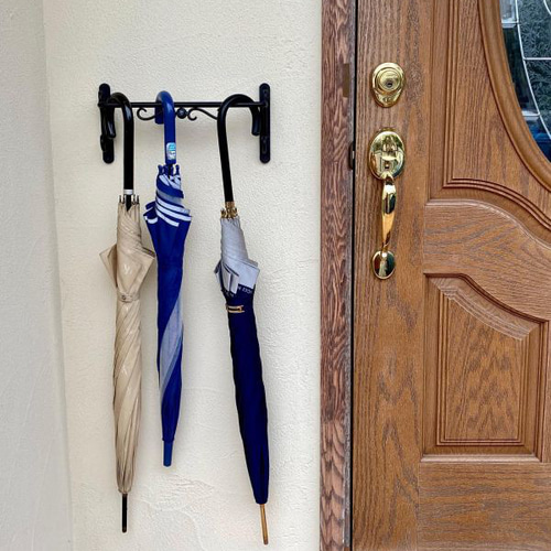 おしゃれな傘かけ300】アルミ製 傘 箒置場 傘立て 傘かけ 梅雨 日傘 雨