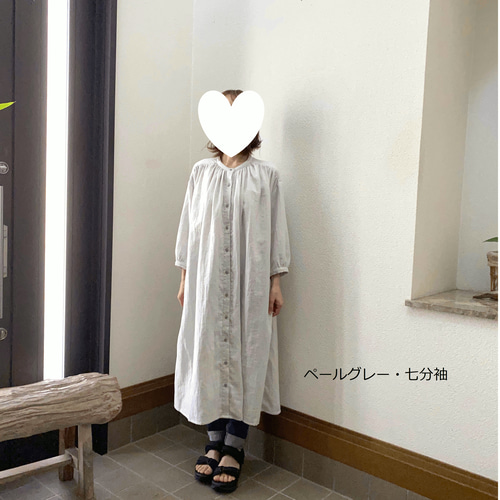 ダブルガーゼのたっぷりギャザーワンピース（全11色）② ワンピース 