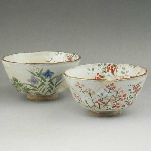 ◇商品番号 5477 京の秋夫婦茶碗 俊山 茶碗・めし碗 松韻堂 通販