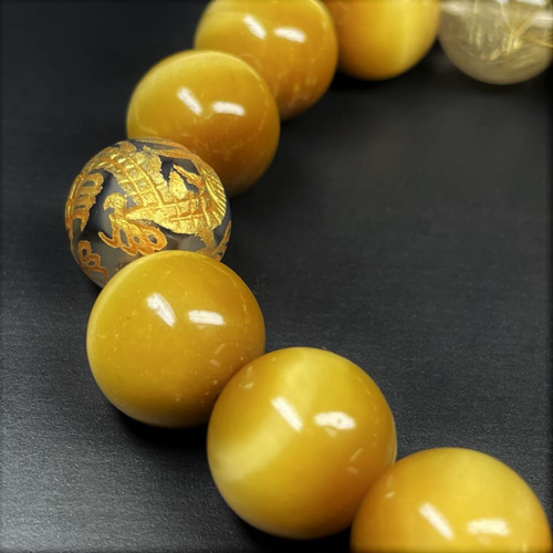 龍神天珠 ラピスラズリ ゴールドルチルクォーツ ブレスレット 18cm 龍神彫刻 56149e1d795612e8784bfb4255f74e