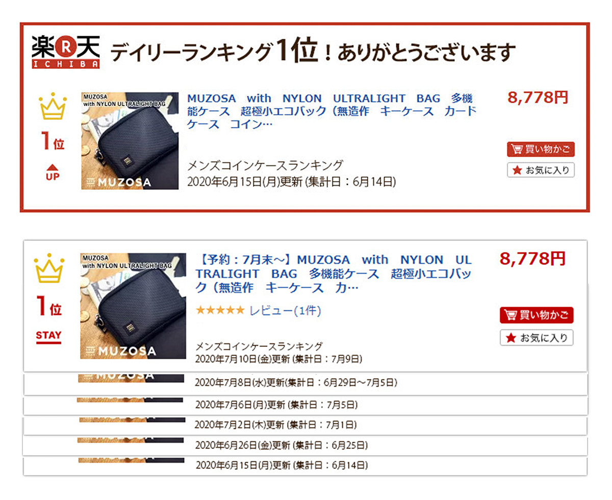 【財布＆鍵＆エコバッグ】「MUZOSA & NYLON ULTRALIGHT BAG」◆ミニマリスト、キャンプ