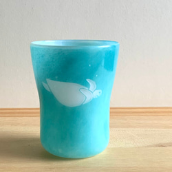 　海コップ　ウミガメ　グラス　ビアグラス 2枚目の画像