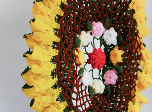 宮崎の立体手編み枕カバー素朴な手織りの古代あぶみ色枕カバーベッドカバーヴィンテージ 5枚目の画像