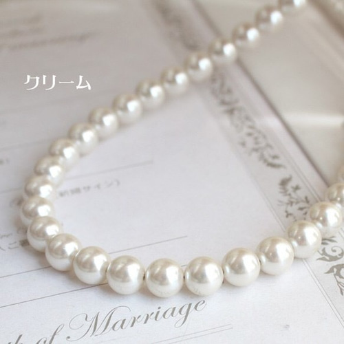 パールラリエットネックレス(70cm～80cm) クリーム/ホワイト