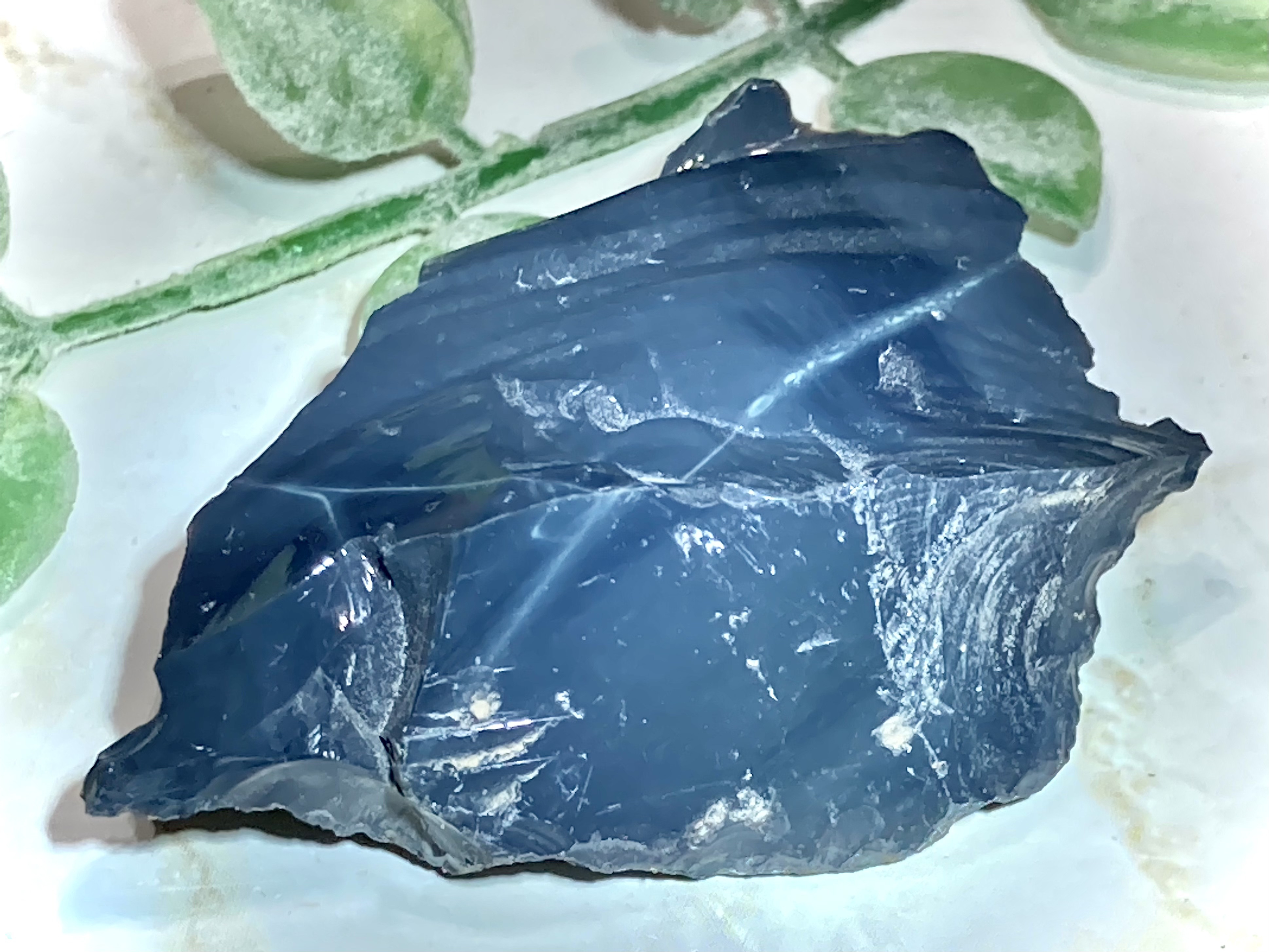 悪縁を断つ】スパイダーウェブ オブジディアン（黒曜石） ラフ
