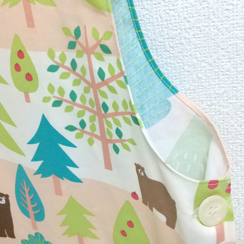 森のくまさん 保育士エプロン サイズオーダー エプロン taraleshko