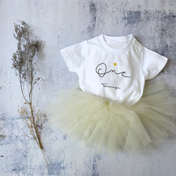 バースデーTシャツ line/number 数字 名入れ 半袖 誕生日に着るTシャツ 4枚目の画像