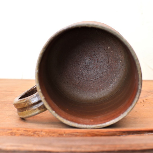 備前焼 ビールジョッキ・サンギリ b5-085 ビアグラス・ジョッキ 宗兵衛