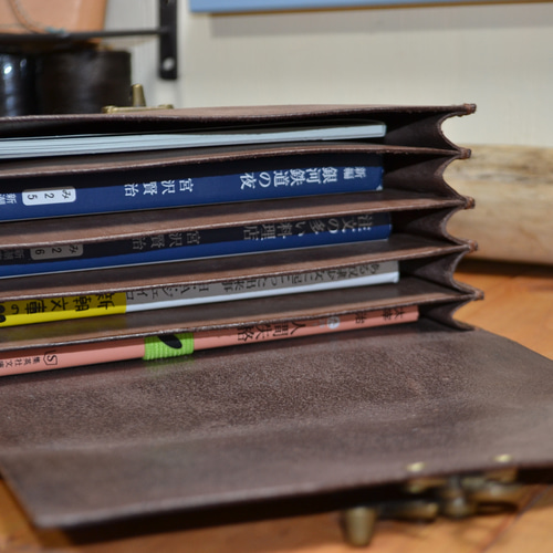 文庫本が入るポーチ マヤレザー素材 その他ケース FT.craft 通販