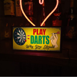 ダーツ ダーツ Café BAR ゲーム レトロ アメリカン サイン ランプ 看板 置物 雑貨 LEDライトBOX 5枚目の画像
