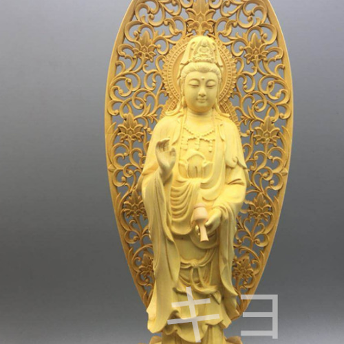 極上品 阿弥陀如来三尊 観音菩薩 勢至菩薩 仏師彫り 仏教工芸品 木彫