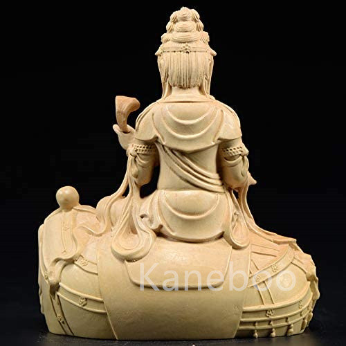 彫刻 普賢菩薩 木彫仏像 彫刻 高級木彫り ミニ型 彫刻 Kaneboo
